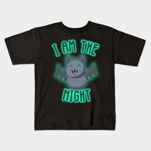 I Am The Night (Bat) Kids T-Shirt by nonbeenarydesigns